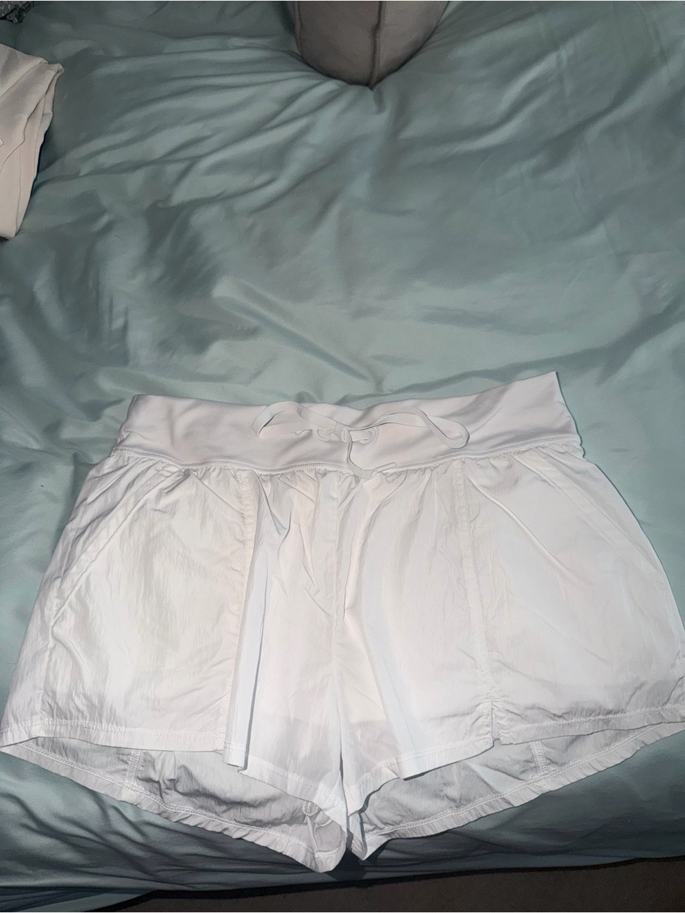 Aerie Offline White Lined Athletic Shorts